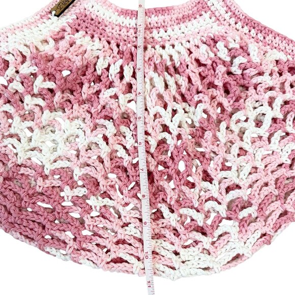Mesh Market Bag Stretchable Strawberry Colors, Brand New Handmade Crochet - Picture 3 of 4